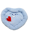 Legowisko Serce z upcyclingu - Baby Blue