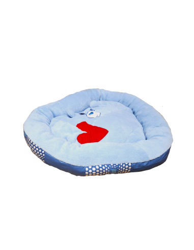 Legowisko Serce z upcyclingu - Baby Blue