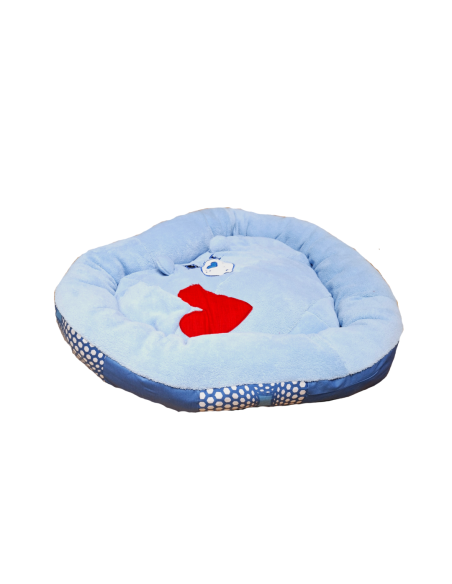 Legowisko Serce z upcyclingu - Baby Blue